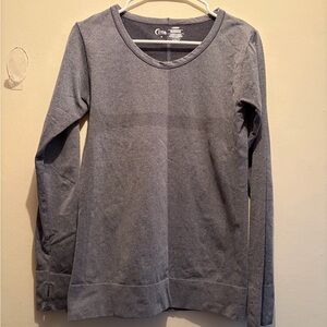 ZYIA Active Heather Gray Long Sleeve Top